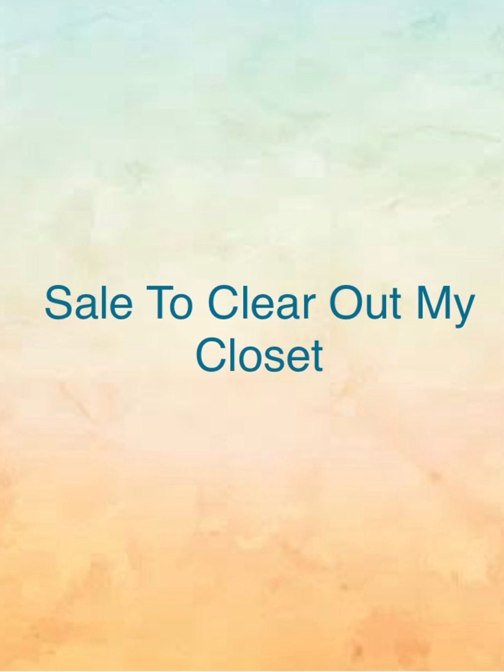 Closet Sale